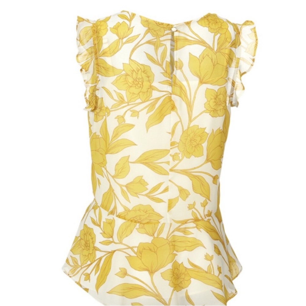 Cabi Sunrise Floral Flutter Blouse XS - Picture 3 of 9